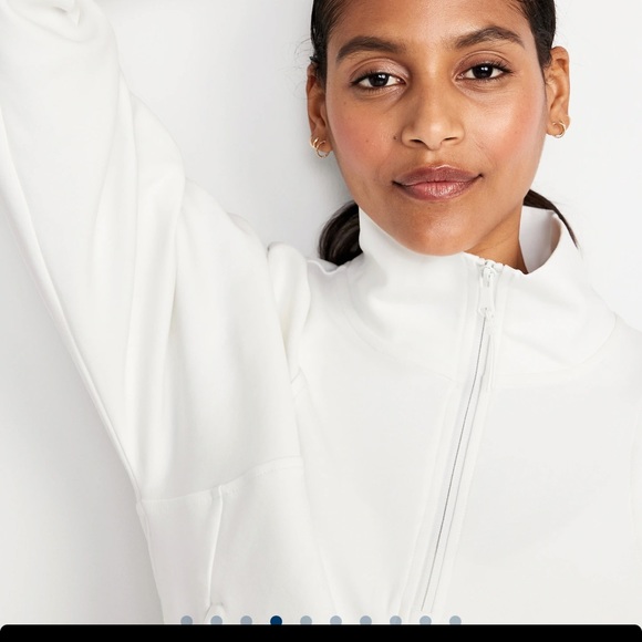 NWT OLD NAVY Dynamic Fleece Oversized 1/2-Zip SweatshirMagnolia X-LARGE - Picture 4 of 5